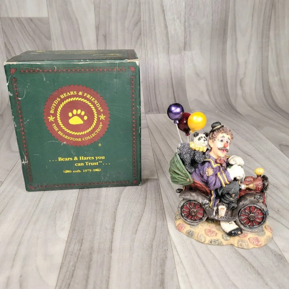 Boyds Bear Bearstone TH Beanster With Ogden On The Road Again Figurine